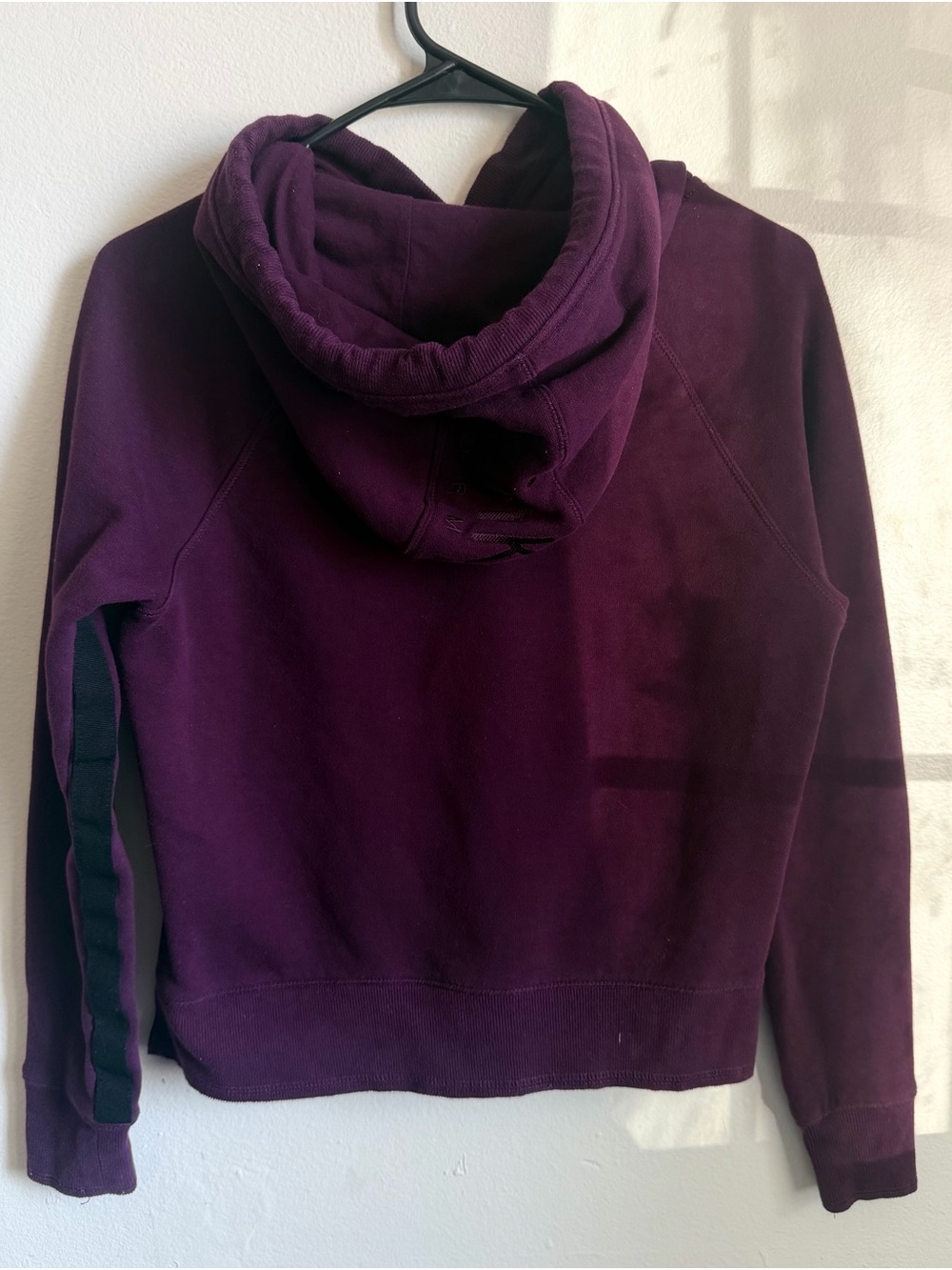 Calvin Klein Deep Plum Hooded Pullover Sweater cropped